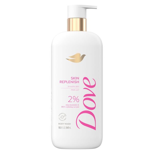 Dove Skin Replenish Body Wash 2% niacinamide and BHA refining serum