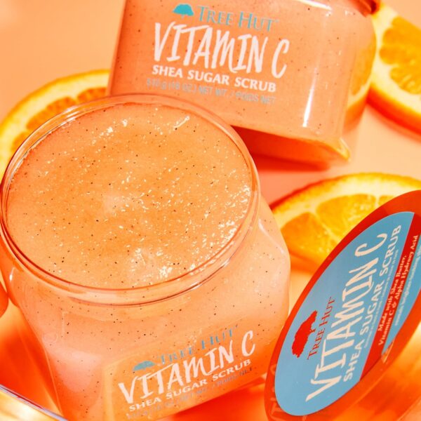 🍊 Tree Hut Vitamin C Shea Sugar Scrub – Exfoliant Corps Éclat & Douceur