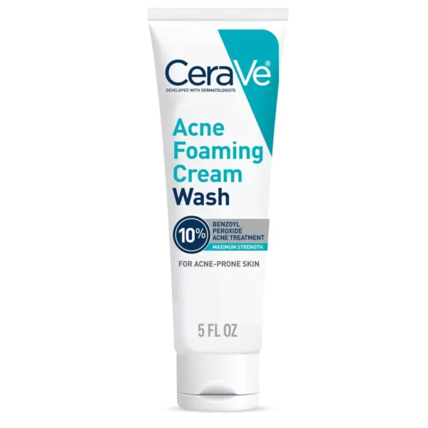 CeraVe Acne Control Foaming Face Cleanser – Nettoyant Moussant Anti-Acné 10% BPO