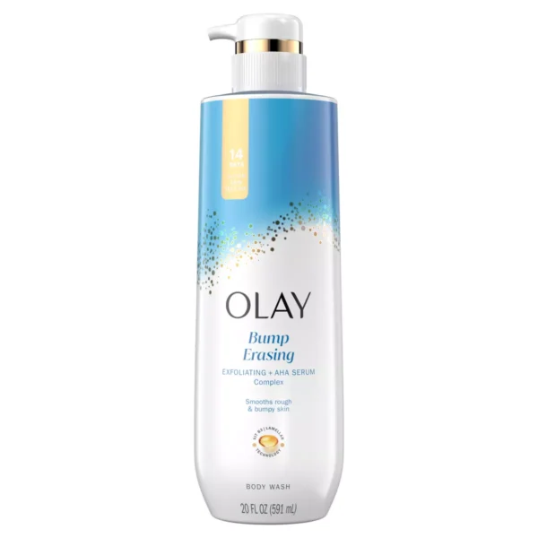 Olay Gel Douche Premium Gommant Effaceur de Poussées avec Complexe de Sérum AHA