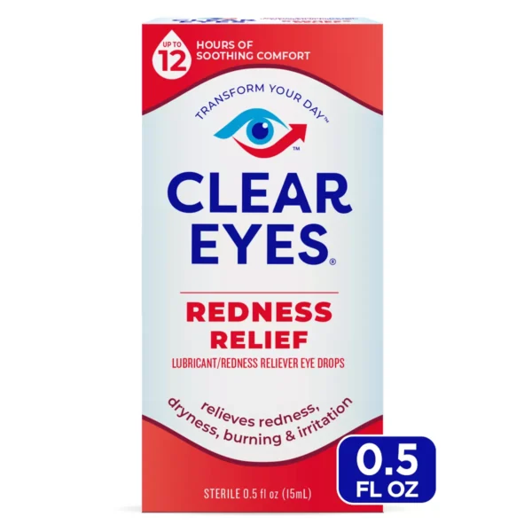 Clear Eyes Gouttes pour les Yeux Soulagement de la Rougeur