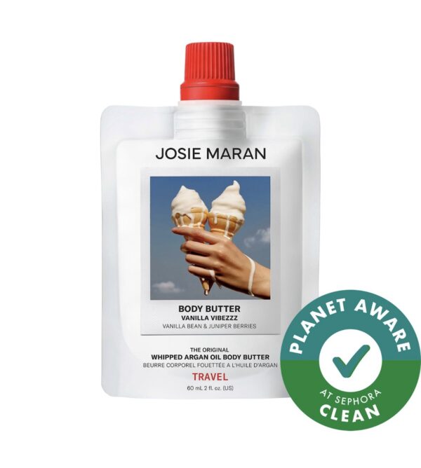 Josie Maran Vanilla Vibezzz – Beurre Corps Raffermissant à l’Huile d’Argan Fouettée mini