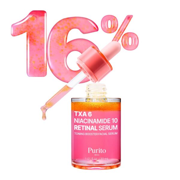 PURITO – Sérum Visage TXA 6 % + Niacinamide 10 % + Rétinal