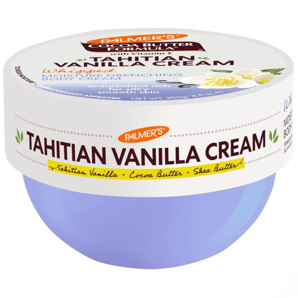 Palmer’s – Crème Corporelle au Beurre de Cacao “Tahitian Vanilla” (Hydratation 72h)