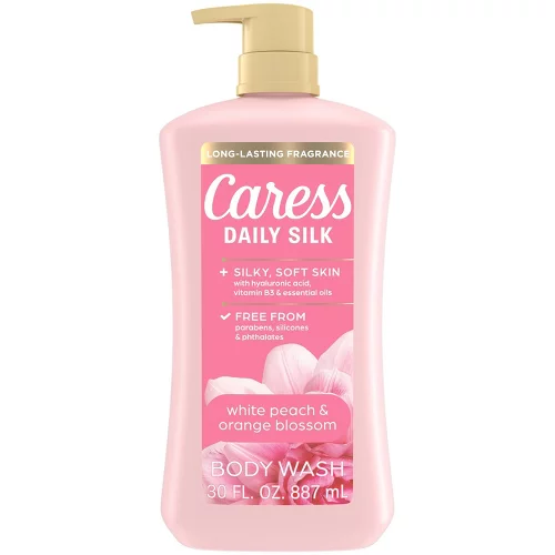 Caress Daily Silk Body Wash – White Peach & Orange Blossom