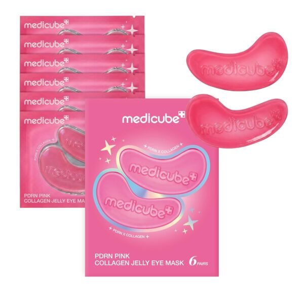 Medicube – Patchs Hydrogel Contour des Yeux PDRN Pink Collagen (6 Paires)